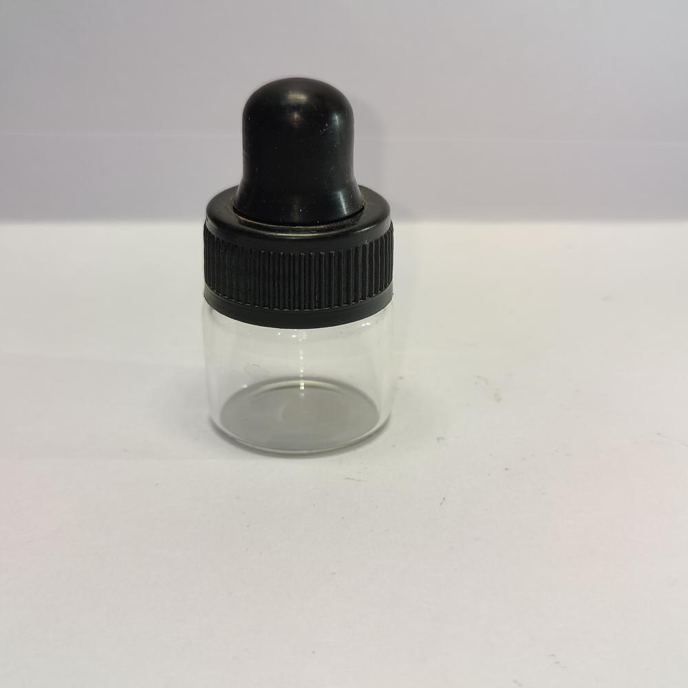 5ML CLEAR FLAT SHOULDER GLASS BOTTLE