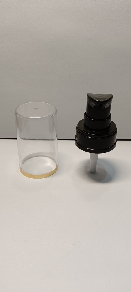 C11 A 20MM CREAM PUMP ( GOLDEN LINE ACRYLIC CAP )