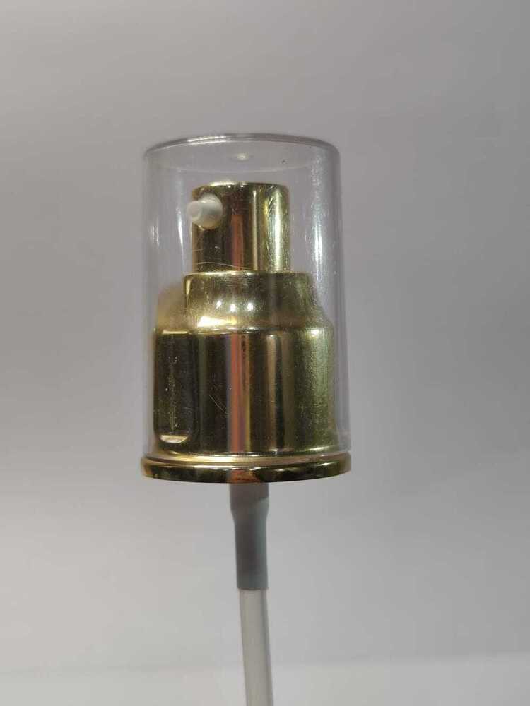 24MM C01 A  CREAM PUMP (GOLDEN WITH OVER CAP )