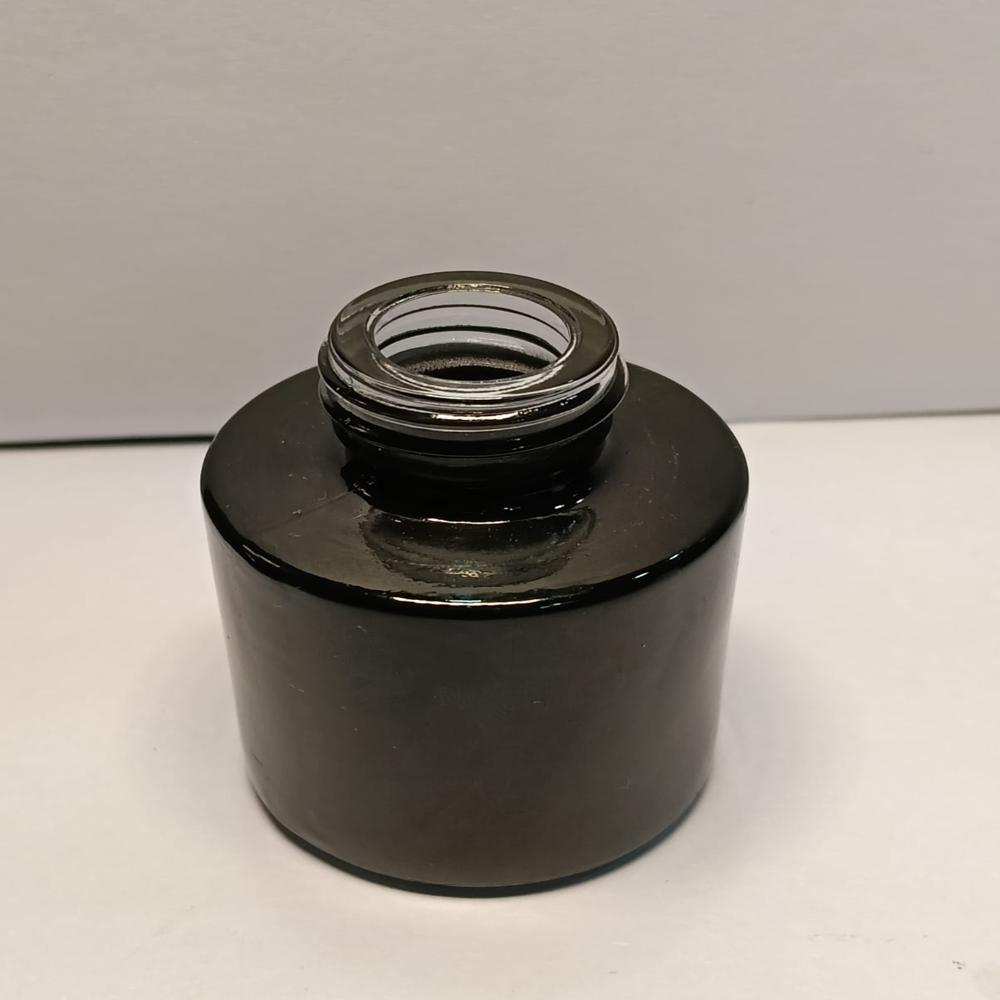 20ML BLACK FLAT SHOULDER GLASS BOTTLE