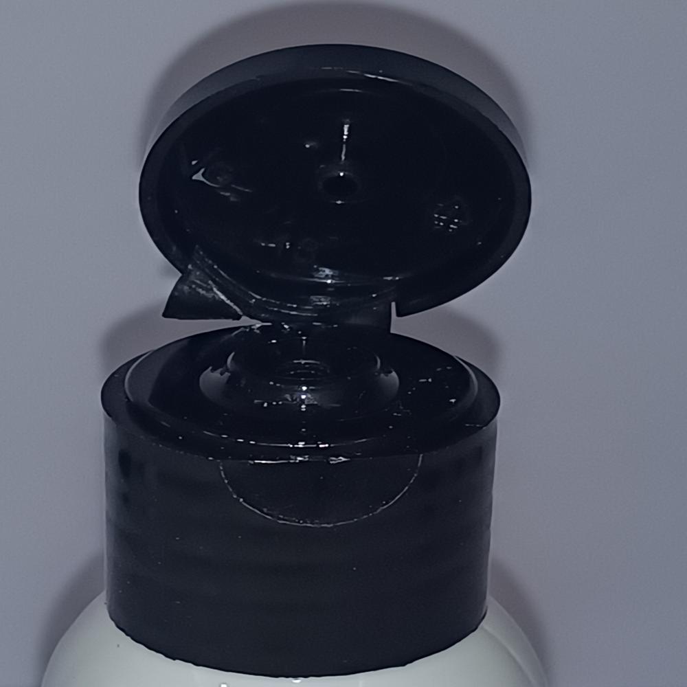 flip top 20mm black long neck cap
