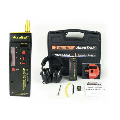 Air Leak Testing Machine - Vpe-1000 Digital Ultrasonic Leak Detector - Color: Black