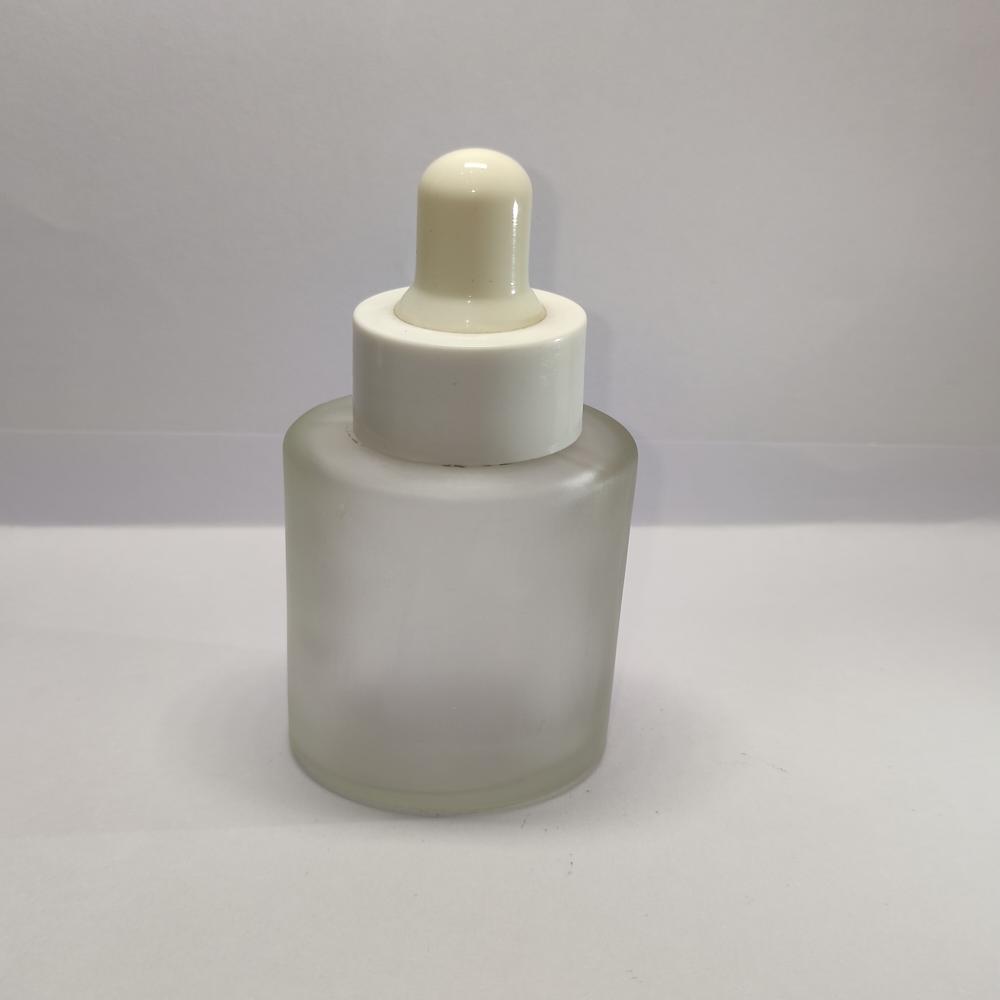 30ML CLEAR FROSTED FLAT SHOULDER GLASS BOTTLE