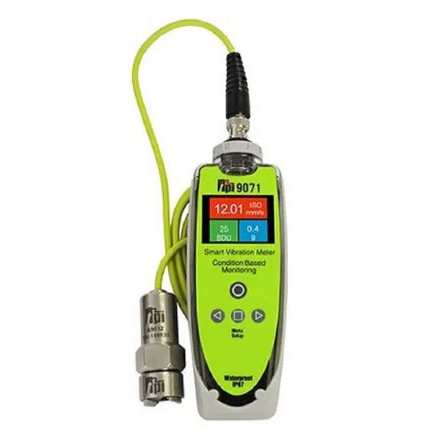 Vibration Meter - 9071 Smart Vibration Meter Bnc Cable Accelerometer With Magnet - Color: White Green