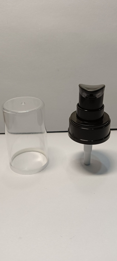 C11 A CREAM PUMP ( SILVER LINE ACRYLIC CAP )