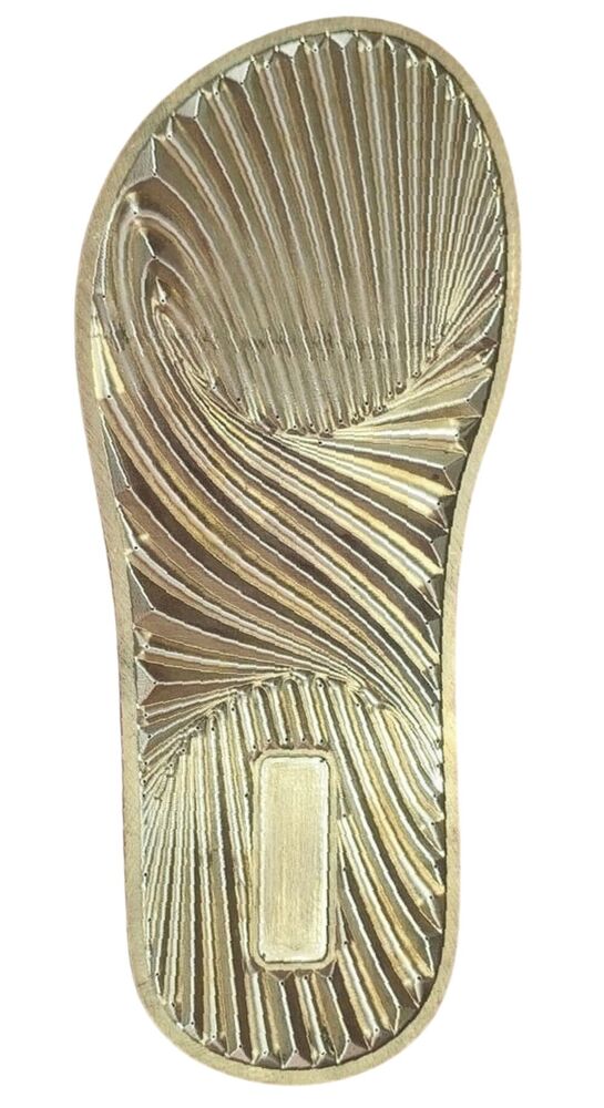 Slipper 3D Embossing Die Brass - Color: Golden