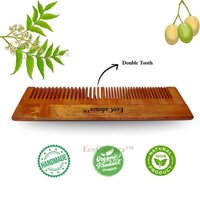 Wooden Neem Comb Double Tooth(7.5 Inch Ecocadenza Pure ) - Age Group: Adults