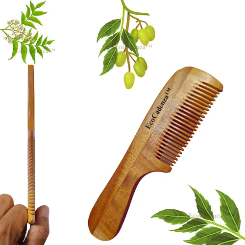 7.5 Inch Eco Cadenza Pure Wooden Neem Handel Comb - Age Group: Adults