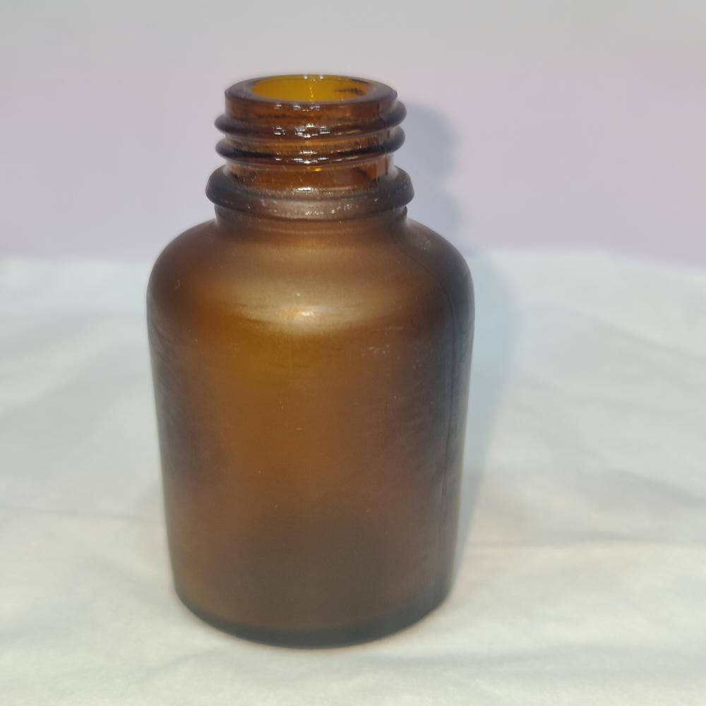 30ML AMBER FROSTED AVON GLASS BOTTLE