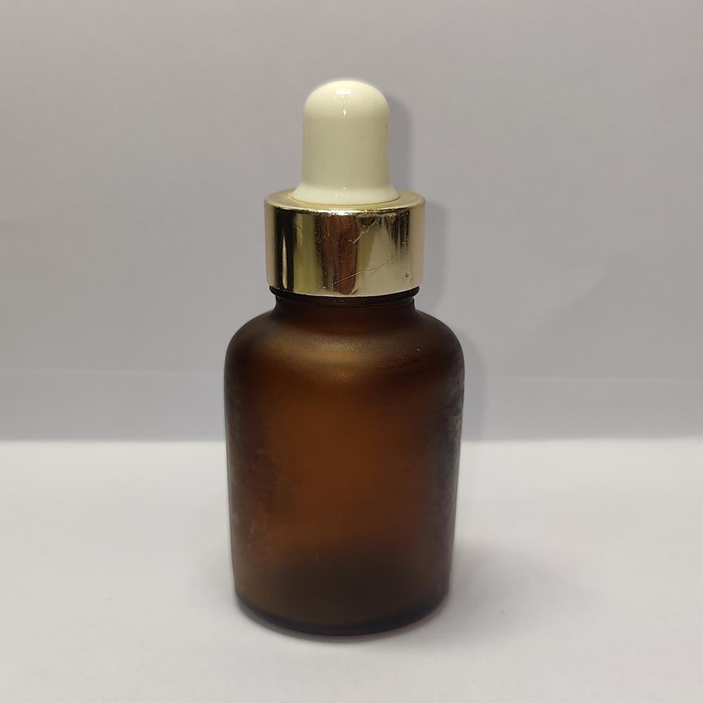 30ML AMBER FROSTED AVON GLASS BOTTLE
