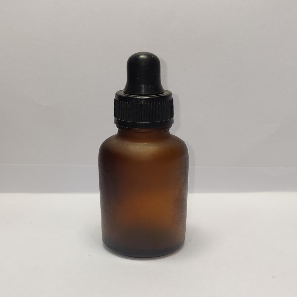 30ML AMBER FROSTED AVON GLASS BOTTLE