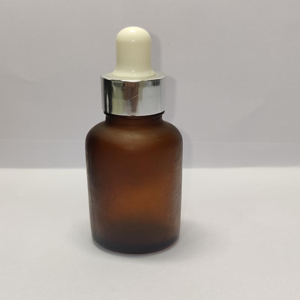 30ML AMBER FROSTED AVON GLASS BOTTLE