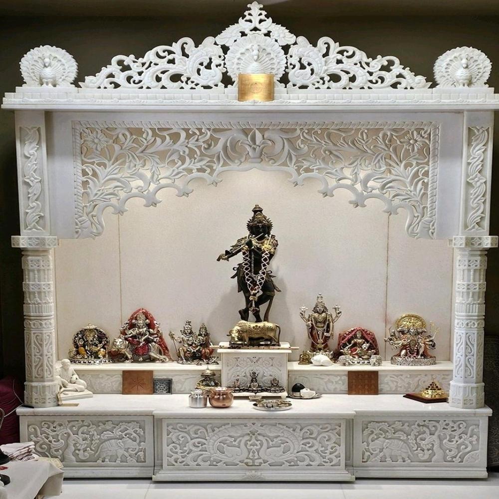 Marble Home Mandir - Color: White