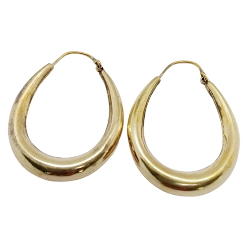 Brass Hoops Earrings