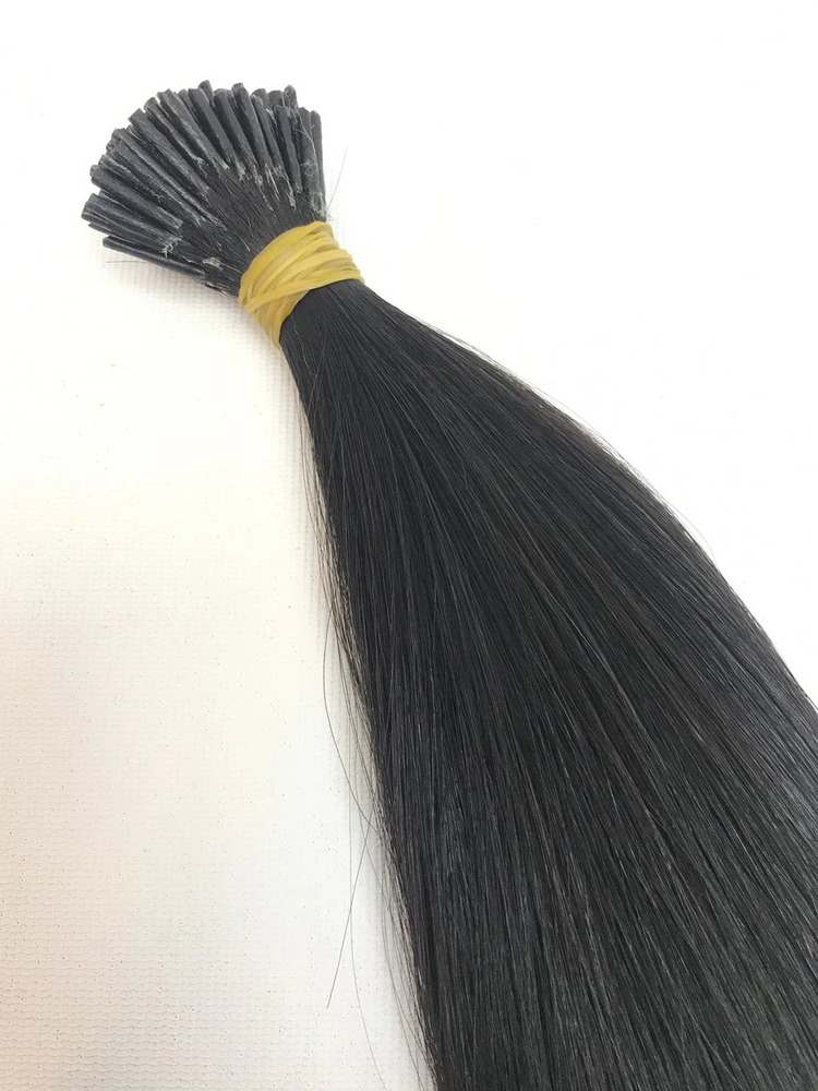 Natural Black Keratin I-Tip Hair Extensions 28in | 100 strands Human Hair