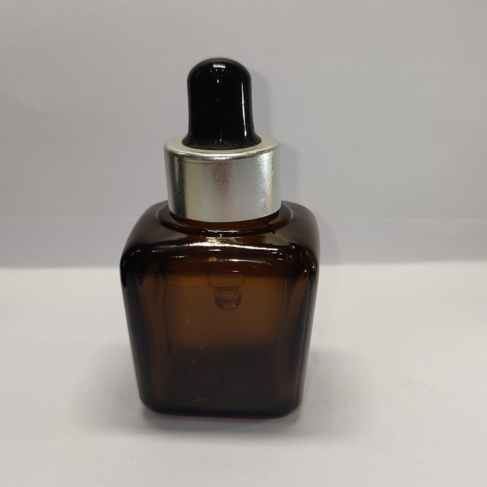 30ML AMBER SQUARE BOTTLE