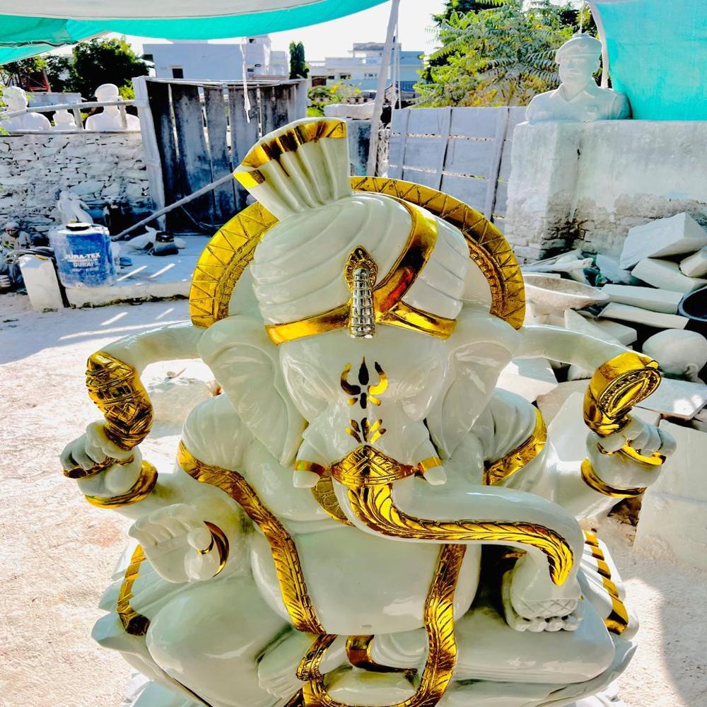 Ganesh Marble Moorti - Color: White