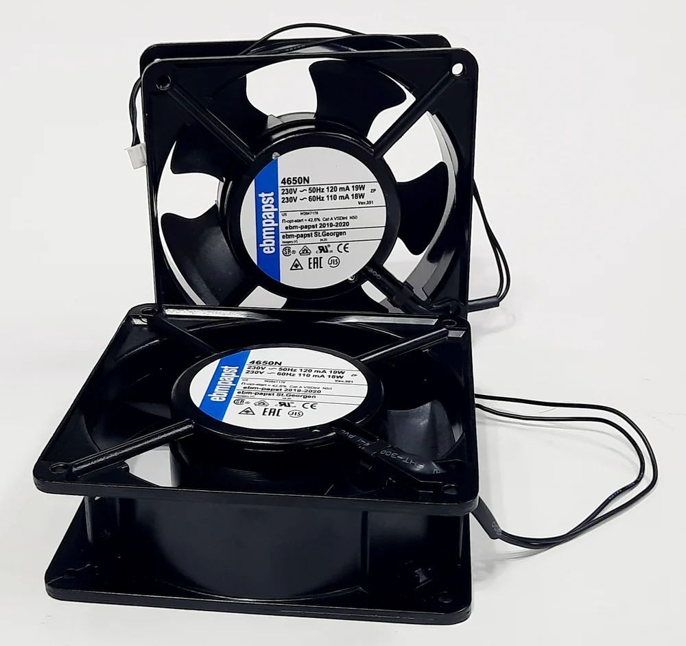 Ebm Papst Fan - Metal, 276mm, Silver, 2500 rpm, AC Centrifugal Blower, 230 VAC, IP20 | 5 Blades, Wall Mounted, 12W Power, 1-Year Warranty