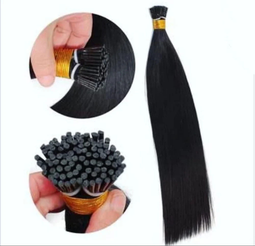 Black I Tip Human Hair Extension, 24 inch