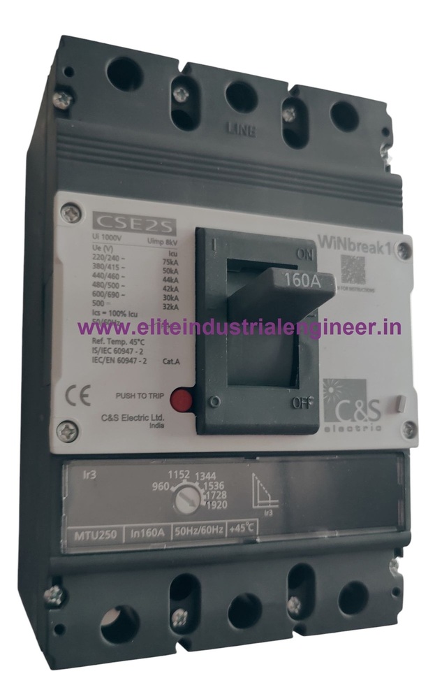 C&S MCCB CSE2S250MTU3P-160A 50kA