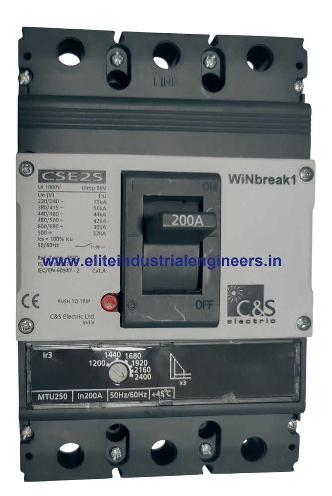 C&S MCCB CSE2S250MTU3P-200A 50kA