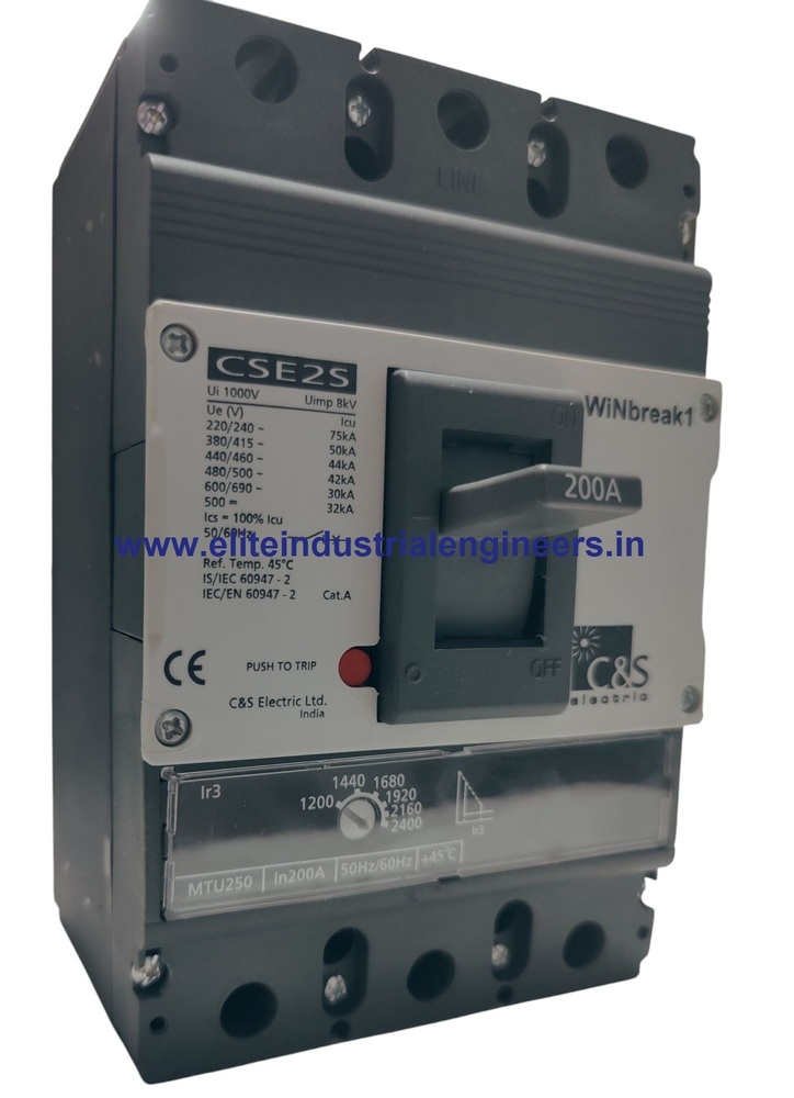 C&S MCCB CSE2S250MTU3P-200A 50kA