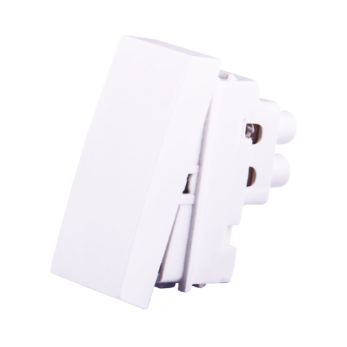 10 A 1 Way 1 Module Switch - Color: White