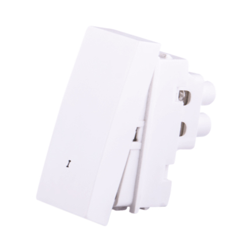 20 A 1 Way 1 Module Switch With Indicator - Color: White