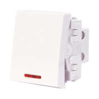 32 A Double Pole Switch With Indicator - Color: White