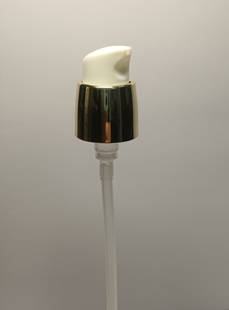 18MM DOUBLE WALL CREAM PUMP ( GOLDEN SLEEVES )