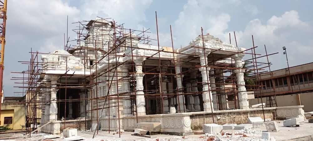 outdoor makrana white marble temple