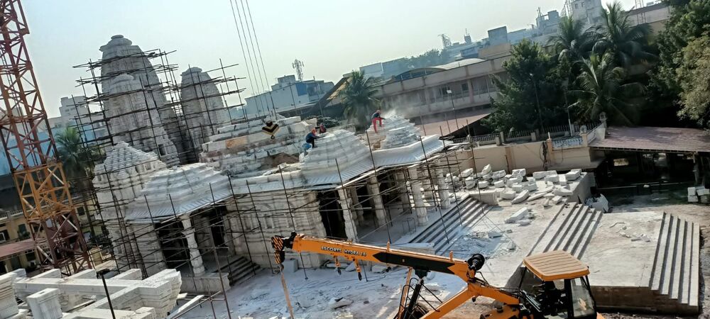 outdoor makrana white marble temple