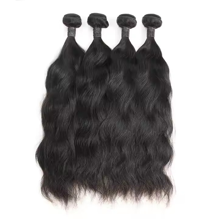 Natural Wave Virgin Hair Extensions, 100% Indian Human Virgin Hair Weave