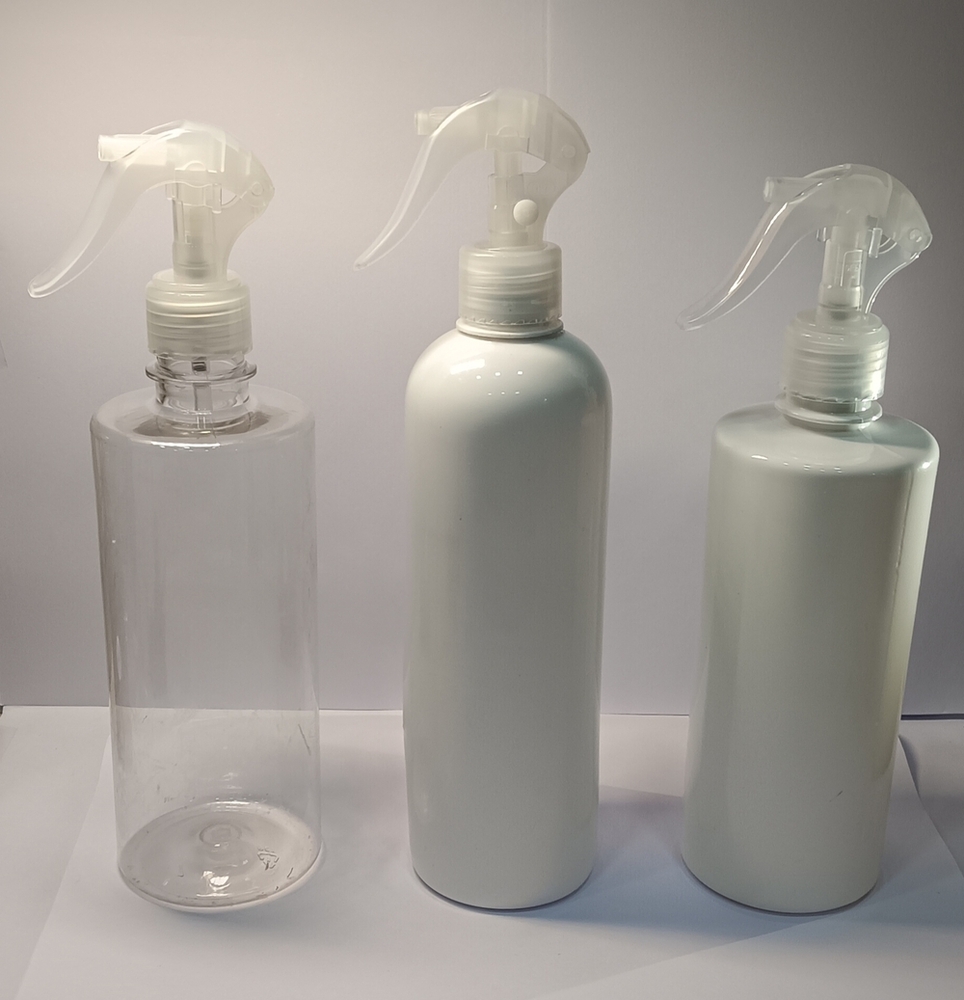 28mm Transparent Mini Trigger - Clear Plastic, 28mm Neck Size, Ergonomic Design , Adjustable Spray Patterns With Lock Mechanism