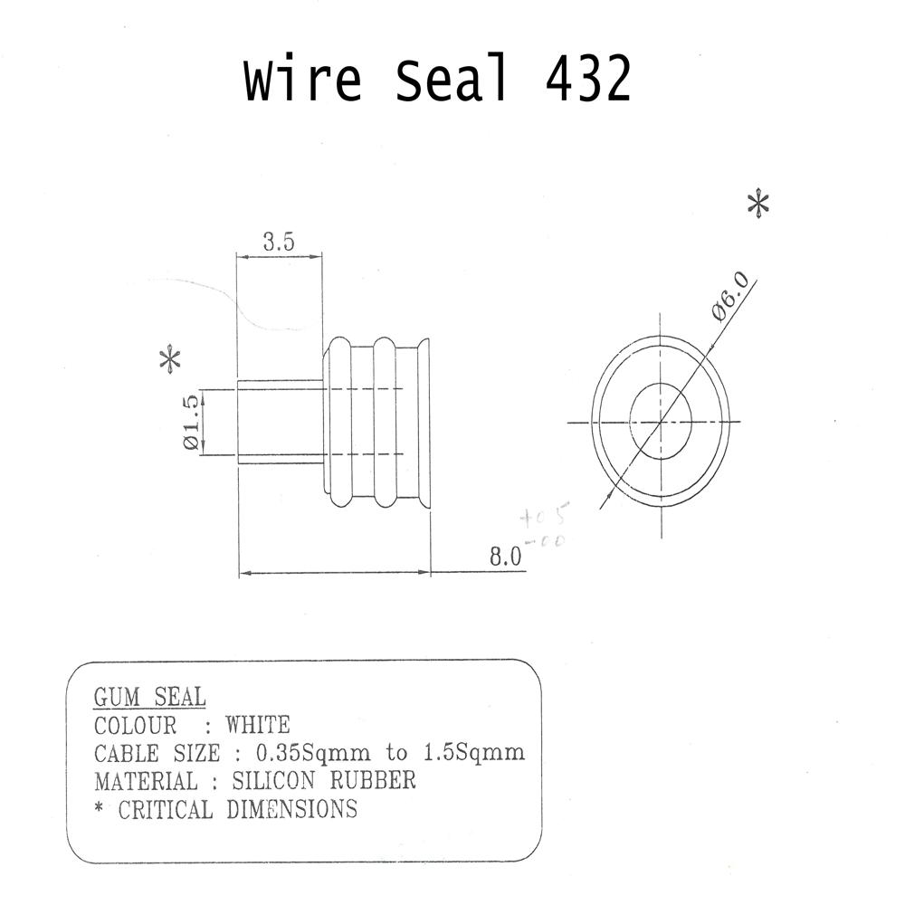 432 White Wire Seal