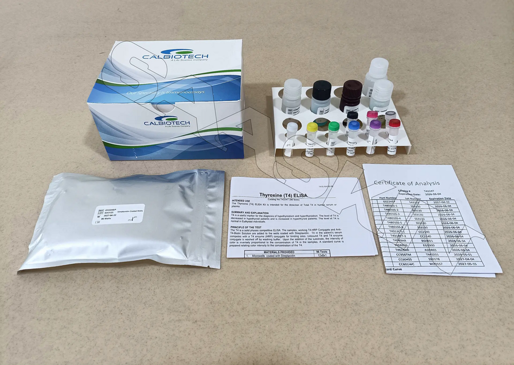 Calbiotech Thyroxine (T4) Elisa - Color: Multicolor (Kit Components)