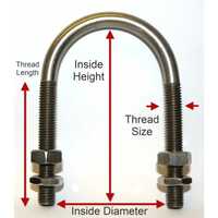 Stainless Steel U Clamp - Color: Sliver