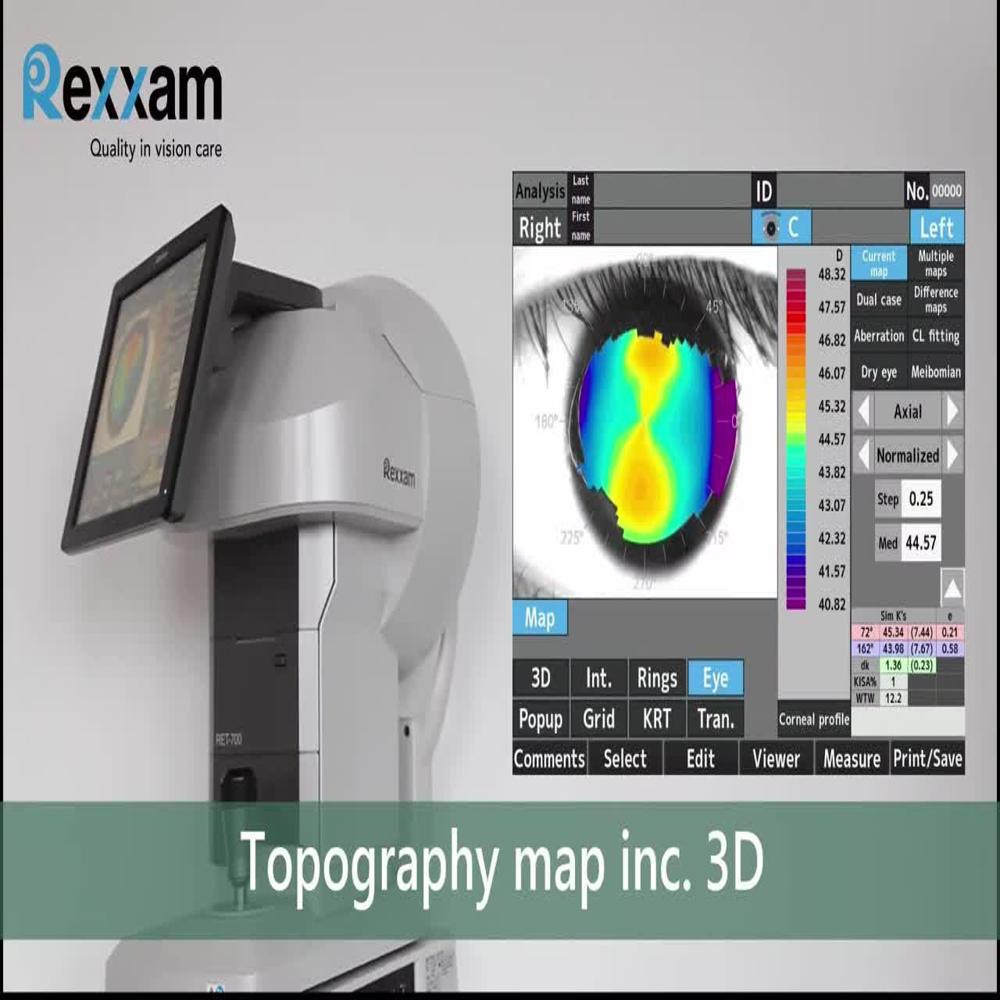 Rexxam Ret 700 Corneal Topography System Magnification: High