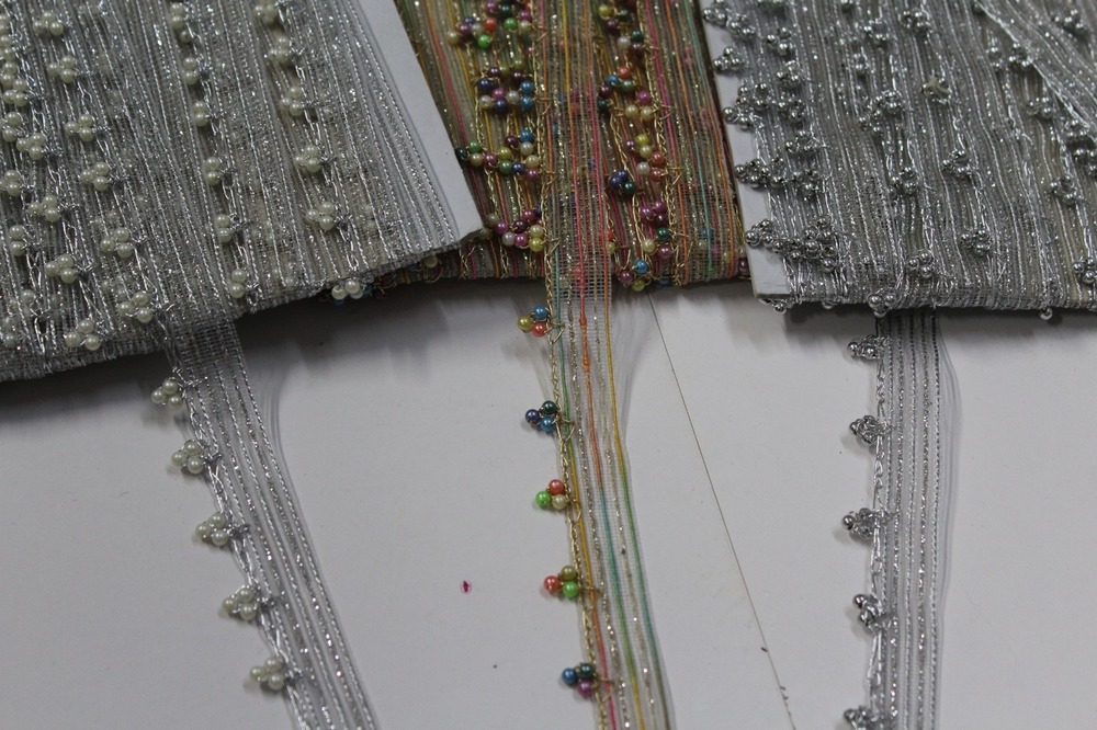 Glitter Multi Colour Moti Lace
