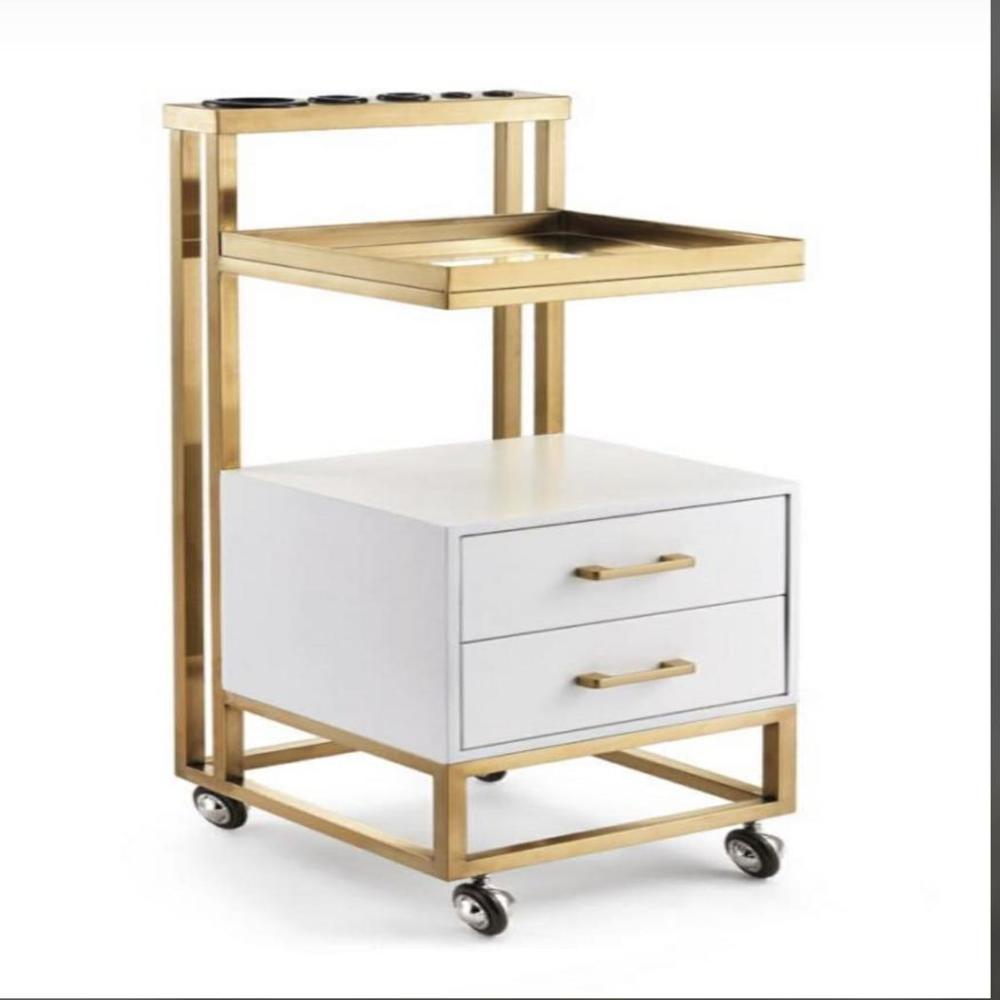 Luxury Salon Hair Trolley - Color: Golden