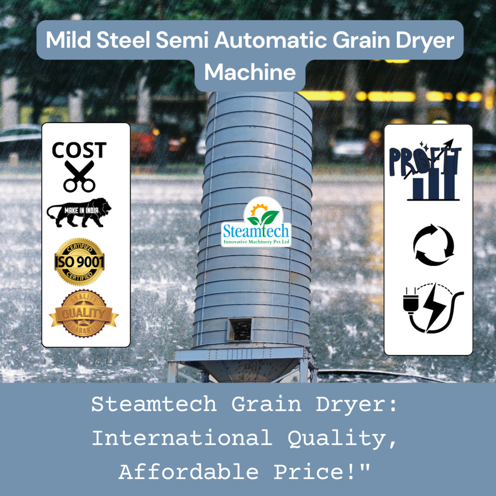 Mild Steel Semi Automatic Grain Dryer Machine