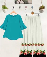Ladies Georgette Top - Color: As Per Images