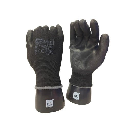 Pu Black Gloves - Design: Standard