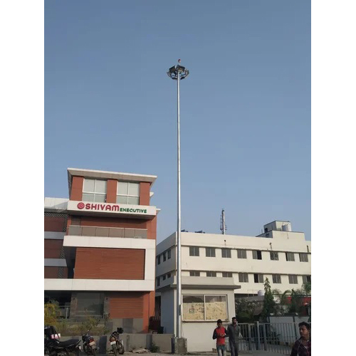 Metal High Mast Pole - Color: Silver
