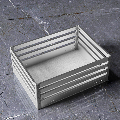 8 Inch Modular Kitchen Plain Basket - Assembly: Carpenter Assembly