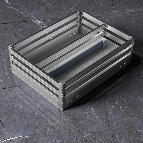 4 Inch Modular Kitchen 6 Partition Basket