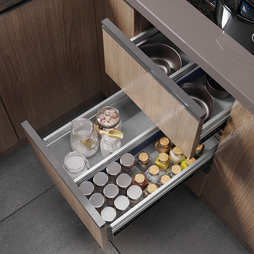 4 Inch Modular Kitchen 4 Partition Basket