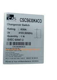 C&S CHANGE OVER SWITCH CSCS630K4CO