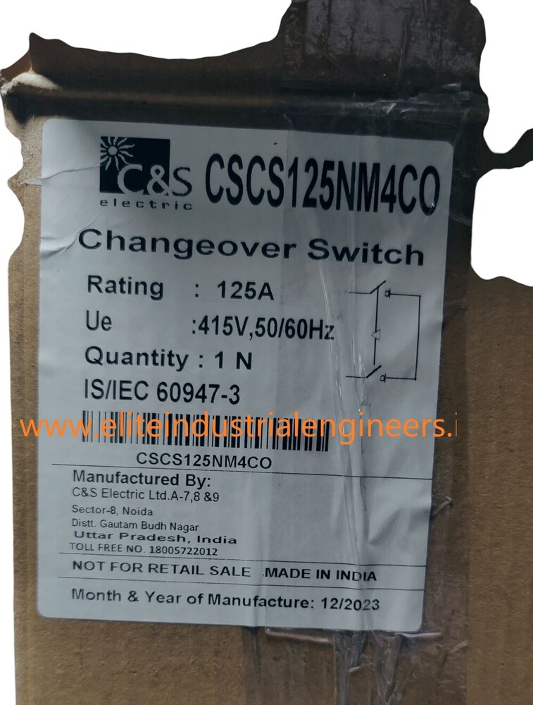 C&S CHANGE OVER SWITCH CSCS125NM4CO