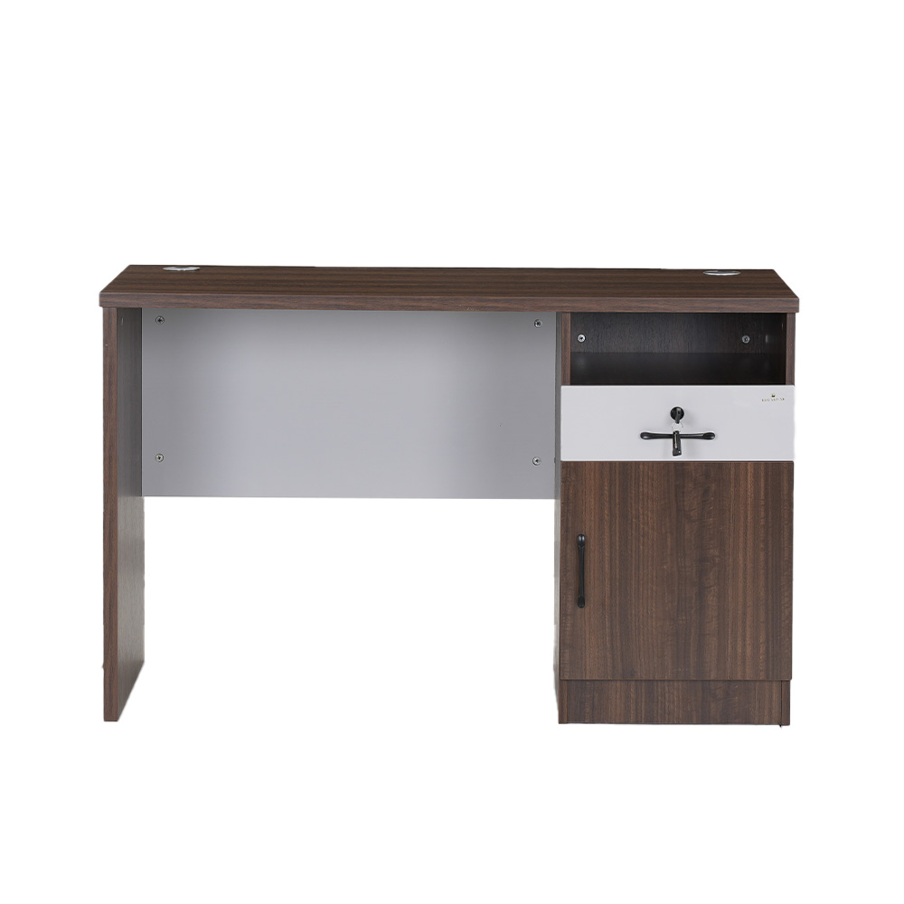 Royaloak Latina Italian Office Table 1.2m | Hdf | High Glossy Finish - Of7802-1.2 - Color: Brown/white